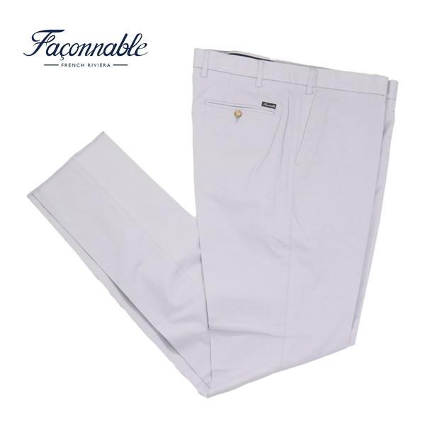 《77%OFF》ファソナブル FACONNABLE ブルガリア製 綿 チノパンツ サイズ54(4L)(W100) ブルーグレー メンズ MPN26284L