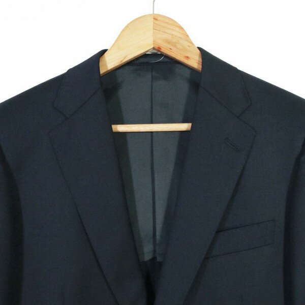 《お買い得》ティモシーエベレスト Timothy Everest スーツ サイズ34L(M、AB4) 訳あり ダークネイビー2ボタン サイドベンツ ウール100% 無地 マーチンソン生地 春夏 000A9999 メンズ MSU976