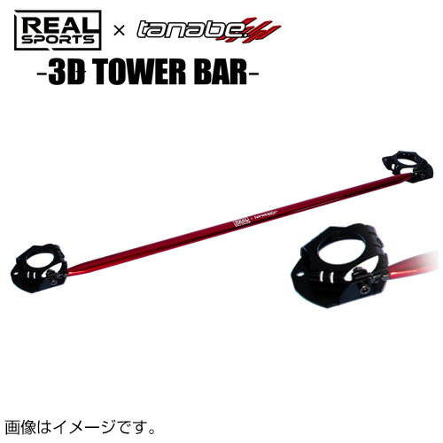 TANABE タナベ REALSPORTS×TANABE 3D TOWER BAR リアルスポーツ×タナベ 3Dタワーバー デリカD:5 CV5W 2007/1-2019/12 RRCV5WSTB-F 送料無料(一部地域除く)