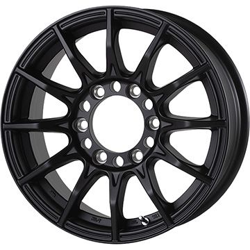 【取付対象】【送料無料 ハイエース200系】 195/80R15 15インチ 5ZIGEN ブラックマン G I 6J 6.00-15 YOKOHAMA ジオランダー H/T G056 107/105L サマータイヤ ホイール4本セット