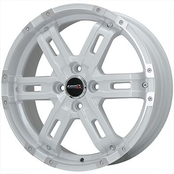 【新品国産4穴100車】 夏タイヤ ホイール4本セット 195/45R17 ヨコハマ アドバン フレバV701 ビッグウエイ B-MUD Z(ホワイト/リムポリッシュ) 17インチ(送料無料) サマータイヤ