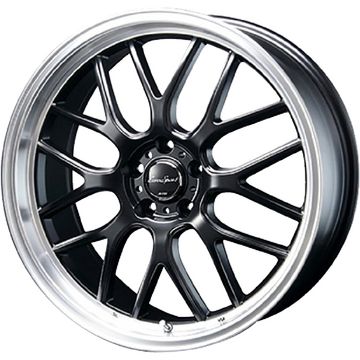 【パンク保証付き】【新品国産5穴114.3車】 夏タイヤ ホイール4本セット 225/55R19 ヨコハマ ブルーアース RV-03 ブレスト ユーロスポーツ タイプ805 セミグロスブラック 19インチ(送料無料) サマータイヤ