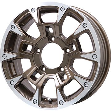 【新品】ジムニーシエラ 夏タイヤ ホイール4本セット 215/75R15 ヨコハマ ジオランダー A/T G015 OWL/RBL ビッグウエイ B-LUGNAS BRD(ブロンズポリッシュ) 15インチ(送料無料)