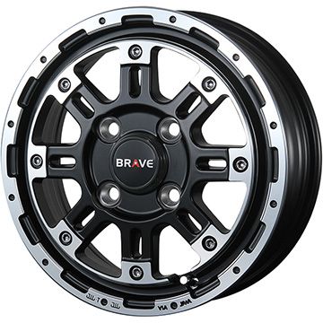 【新品 軽自動車】軽トラ 軽バン 夏タイヤ ホイール4本セット 145/80R12 80/78Q グリップマックス スタチャー HC-V RWL （限定） ブレスト バーンズテック ブレイブストリーム 12インチ(送料無料) サマータイヤ