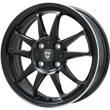 【新品 軽自動車】ソリオ スタッドレスタイヤ ホイール4本セット 165/70R14 ブリヂストン ブリザック WZ-1 エルベ エステローザ EST-5T グロスブラック/リムポリッシュ 4.5J 14インチ(送料無料)