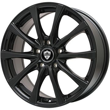 【新品国産5穴114.3車】 スタッドレスタイヤ ホイール4本セット 235/60R18 グリップマックス アイスX SUV BSW ブラックサイドウォール(限定2023年製) エルベ エステローザ FSV グロスブラック 7.5J 18インチ(送料無料)