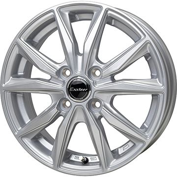 【新品国産4穴100車】 夏タイヤ ホイール4本セット 165/70R14 ヨコハマ ブルーアース AE-01F ホットスタッフ エクスターST 14インチ(送料無料)