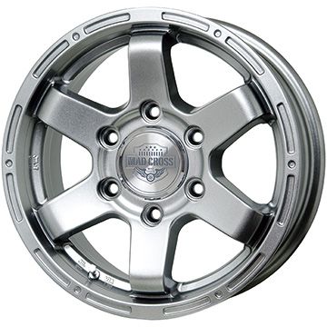 タイヤはフジ 送料無料 ハイエース200系 HOT STUFF ホットスタッフ マッドクロス MC-76 ダークシルバー 6J 6.00-15 DUNLOP エナセーブ VAN01 107/105L 195/80R15 15インチ サマータイヤ ホイール4本セット