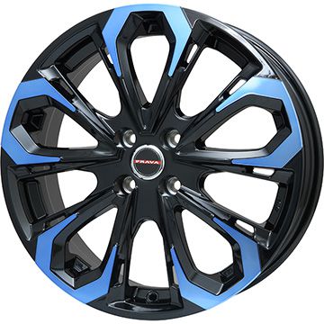 【新品国産4穴100車】 スタッドレスタイヤ ホイール4本セット 185/55R16 グリップマックス アイスX BSW ブラックサイドウォール(限定2023年製) ビッグウエイ レイシーン プラバ5X 16インチ(送料無料)