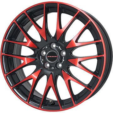 【新品国産5穴114.3車】 夏タイヤ ホイール4本セット 235/60R18 ファルケン アゼニス FK510 SUV ビッグウエイ レイシーン プラバ9M(レッドクリア) 18インチ(送料無料)