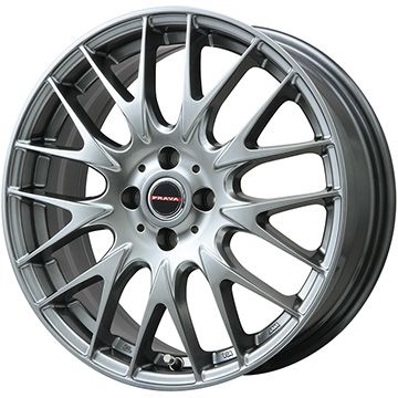 【新品国産4穴100車】 夏タイヤ ホイール4本セット 195/40R17 ダンロップ ルマン LM703 ビッグウエイ レイシーン プラバ9M(クロームハイパーシルバー) 17インチ(送料無料) サマータイヤ