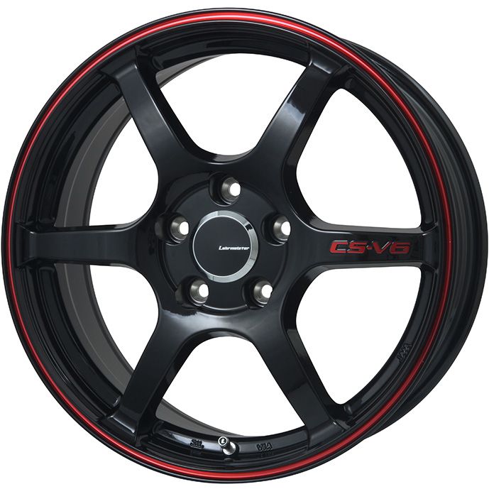 【新品国産5穴114.3車】 夏タイヤ ホイール4本セット 215/50R17 ピレリ パワジー レアマイスター CS-V6(グロスブラック/レッドライン) 17インチ(送料無料)