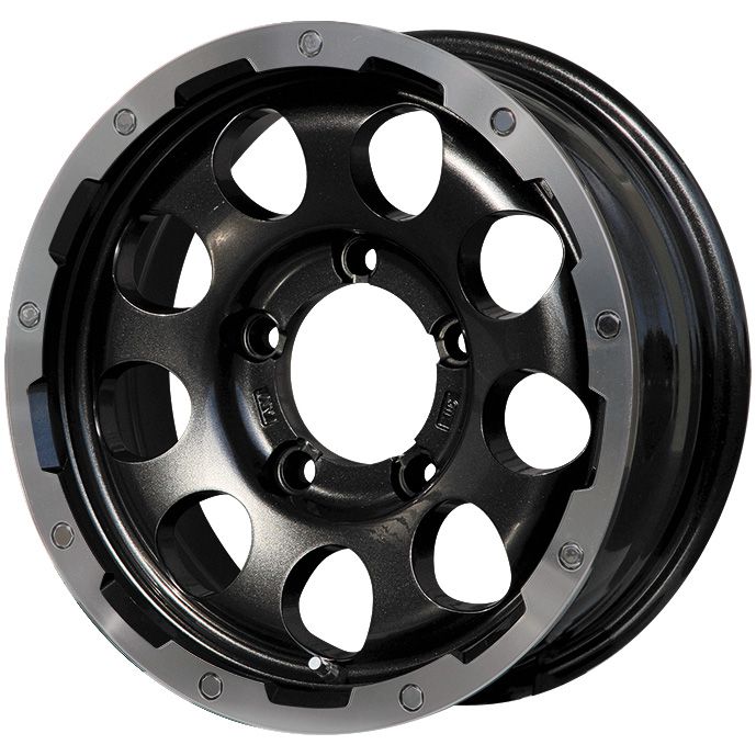 【新品】ジムニー 夏タイヤ ホイール4本セット 175/80R16 ファルケン ワイルドピーク A/T3W レアマイスター LMG CS-9 ブラック/ブラッククリアリム 16インチ(送料無料)