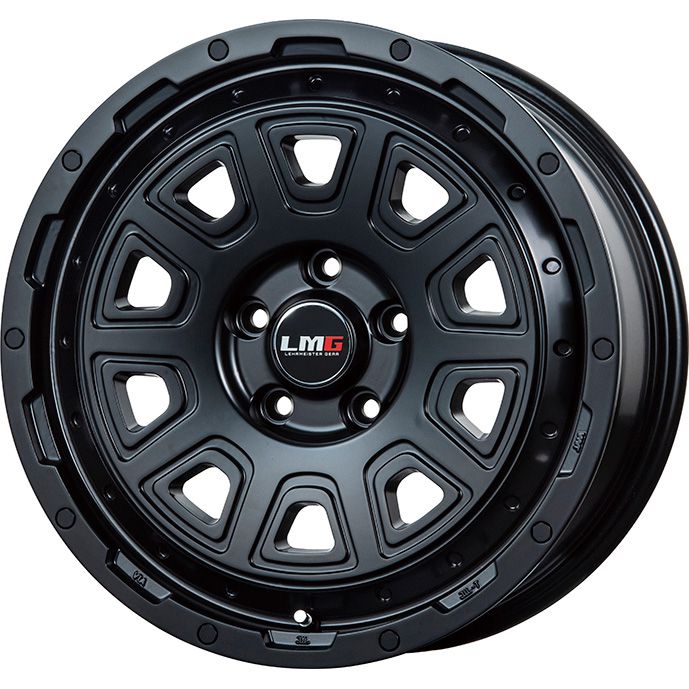 【新品国産5穴114.3車】 夏タイヤ ホイール4本セット 215/65R16 ダンロップ グラントレック AT5 レアマイスター LMG DS-10 マットブラック 16インチ(送料無料)