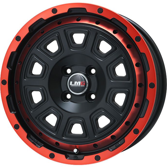 【新品】ライズ/ロッキー（ガソリン） オールシーズンタイヤ ホイール4本セット 195/60R17 グリップマックス シュアグリップ オールシーズン ナノ(限定) レアマイスター LMG DS-10 マットブラック/レッドリム 17インチ(送料無料)