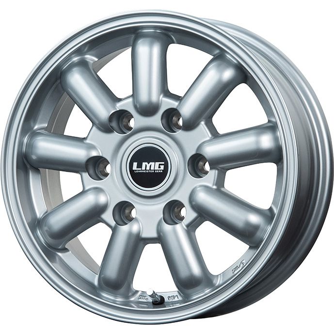 【新品】キャラバン 夏タイヤ ホイール4本セット 195/80R15 ヨコハマ ブルーアース キャンパー 107/105N レアマイスター LMG MOS-9(シルバー) 15インチ(送料無料)