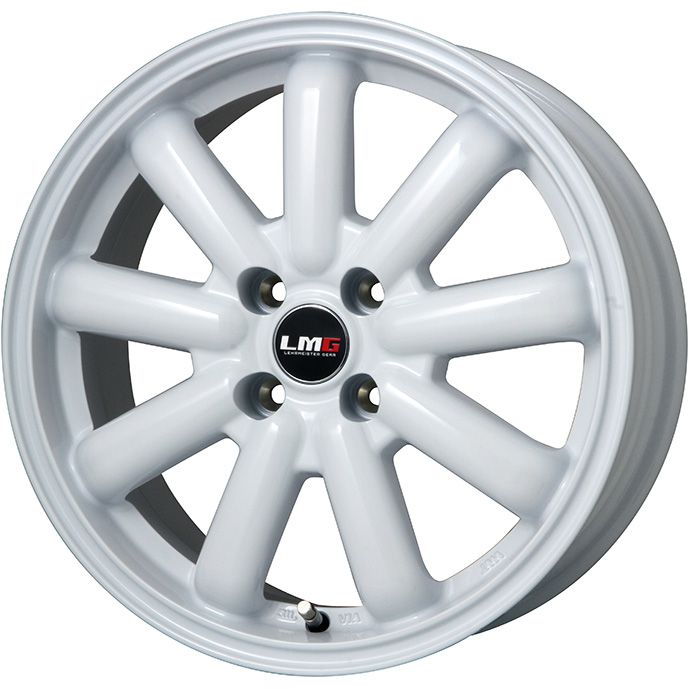 【新品国産4穴100車】 夏タイヤ ホイール4本セット 205/45R16 ピレリ パワジー レアマイスター LMG MOS-9(ホワイト) 16インチ(送料無料)