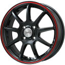 【新品国産4穴100車】 夏タイヤ ホイール4本セット 195/55R16 ミレバー ハーモニック MP270(限定) レアマイスター LMスポーツLM-QR グロスブラック/レッドライン 16インチ(送料無料)