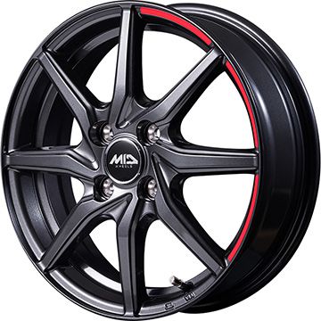 【新品 軽自動車】ハスラー デリカミニ(4WD) 夏タイヤ ホイール4本セット 165/60R15 ダンロップ エナセーブ EC205 MID WHEELS RX810 アクティブブラック 4.5J 15インチ(送料無料)