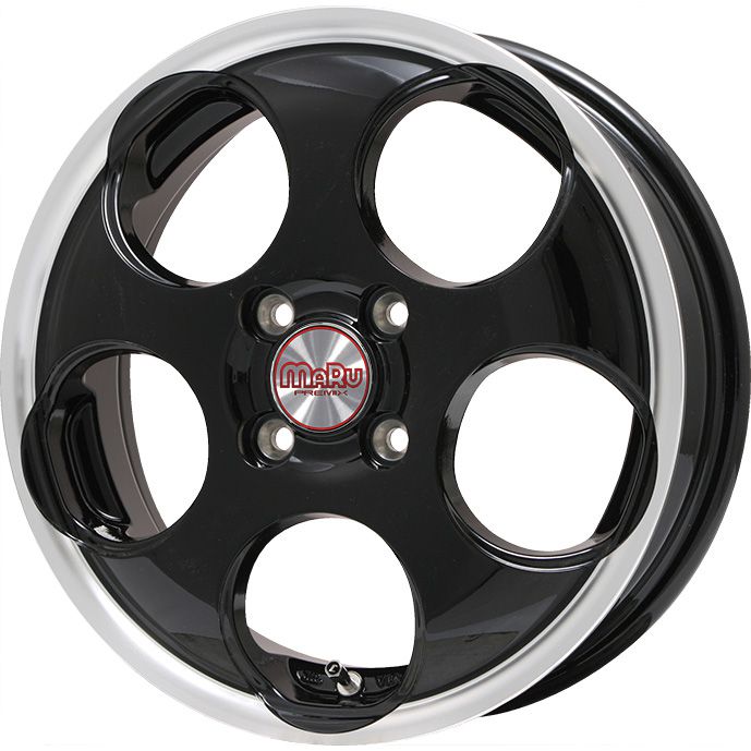【新品 軽自動車】 夏タイヤ ホイール4本セット 165/40R16 ヨコハマ DNA Sドライブ プレミックス マル(ブラック/リムポリッシュ) 16インチ(送料無料) サマータイヤ