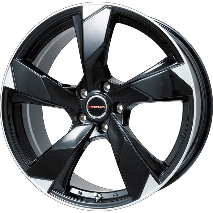 楽天フジ スペシャルセレクション【新品】シエンタ 2022- 夏タイヤ ホイール4本セット 195/55R16 ミレバー ハーモニック MP270（限定） プレミックス ヴェランV（グロスブラック/リムポリッシュ） 16インチ（送料無料）