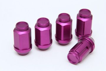 ジュラルミン冷間鍛造レーシングナット＆ロックセット(ロング パープル)