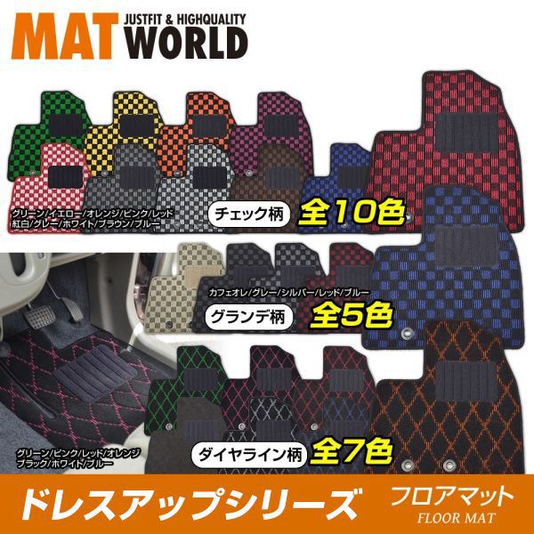 MAT WORLD マットワールド フロアマット（ドレスアップシリーズ） マツダ デミオ H26/09〜R01.07 DJ#FS 品番：MZ0080 送料無料(一部地域除く)