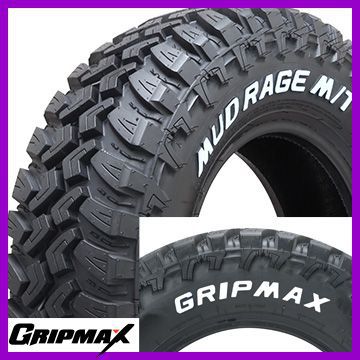 【送料無料】 GRIPMAX グリップマックス マッドレイジM/T RWL ホワイトレター(限定) 195/80R15 96Q タイヤ単品1本価格