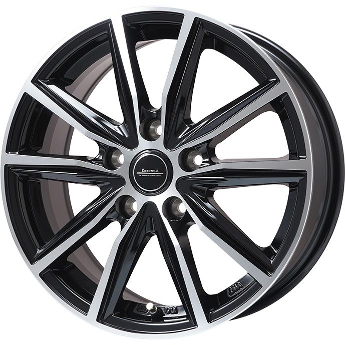 【新品国産車用5穴114.3】 夏タイヤ ホイール4本セット 225/60R18 ミレバー アースローバーH/T3 MU074(限定) エルベ エステローザ EST-α ブラックポリッシュ 7J 18インチ(送料無料)