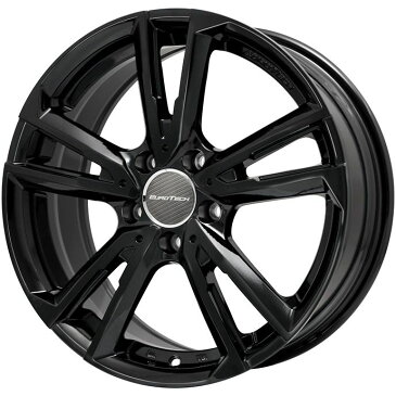 【送料無料 シトロエンC4ピカソ 2014-】 DUNLOP ダンロップ ウインターマックス 02 WM02 205/55R17 17インチ スタッドレスタイヤ ホイール4本セット 輸入車 EUROTECH ユーロテック ガヤ ソリ(グロスブラック) 7J 7.00-17【DUwin19】