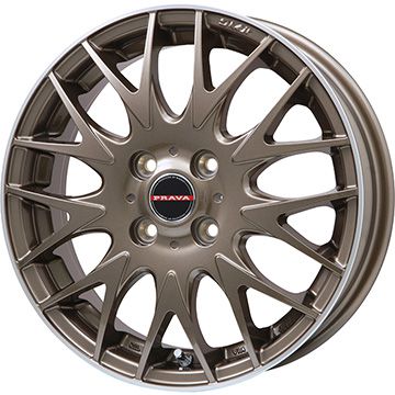 【新品 軽自動車】 スタッドレスタイヤ ホイール4本セット 165/55R14 ヨコハマ アイスガード7 セブンIG70(2023年製) ビッグウエイ レイシーン プラバ9MJrII ブロンズ/リムポシッリュ 4.5J 14インチ(送料無料)