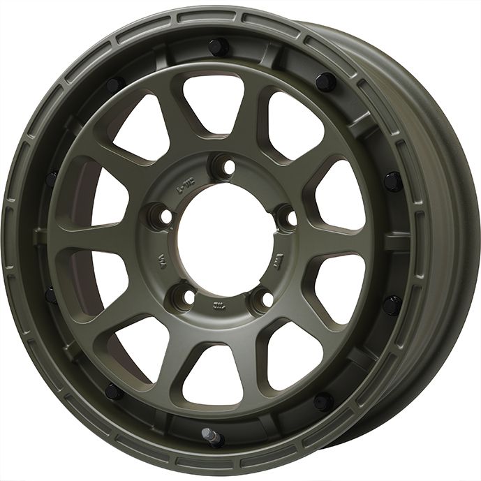 【新品】ジムニーシエラ/ジムニーノマド 夏タイヤ ホイール4本セット 195/80R15 ヨコハマ ジオランダー M/T G003 レアマイスター LMG DIEZ オリーブグリーン 5.5J 15インチ(送料無料)