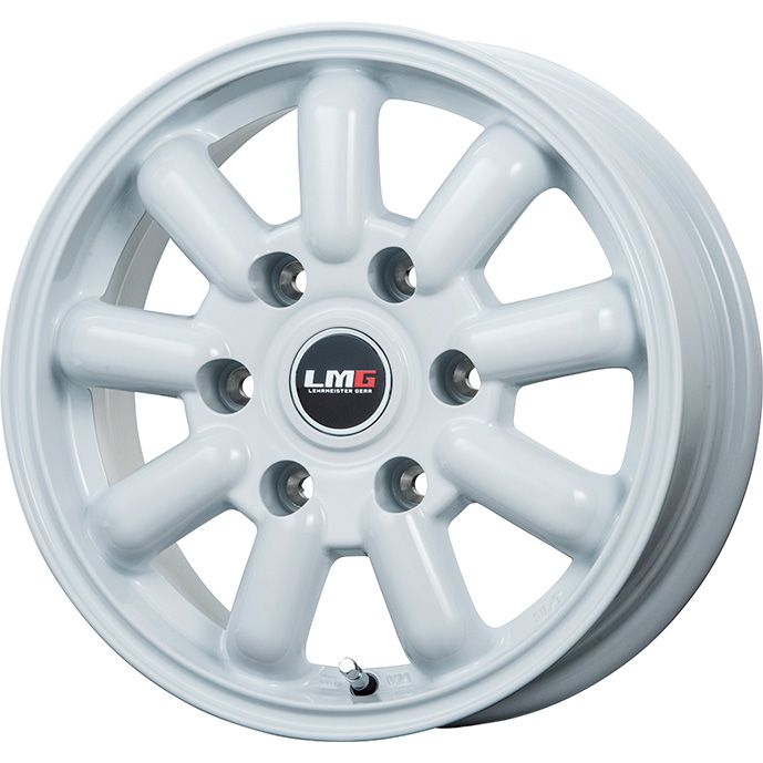 【取付対象】【送料無料 ハイエース200系】 195/80R15 15インチ LEHRMEISTER LMG MOS-9(ホワイト) 6J 6.00-15 YOKOHAMA ブルーアース Van RY55 107/105N サマータイヤ ホイール4本セット