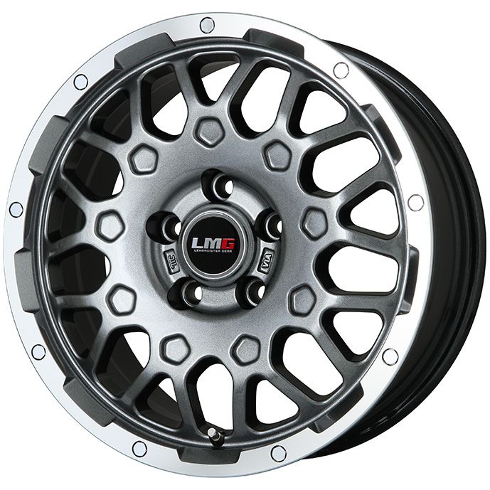 【取付対象】【送料無料】 225/65R17 17インチ LEHRMEISTER LMG MS-9W ガンメタリムポリッシュ 7.5J 7.50-17 MICHELIN ミシュラン クロスクライメート SUV オールシーズンタイヤ ホイール4本セット