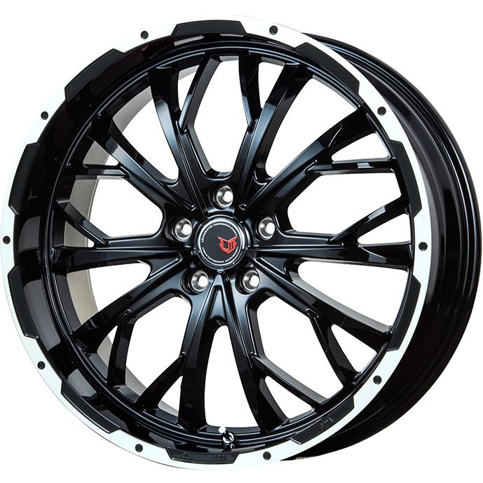 【新品国産5穴114.3車】 夏タイヤ ホイール4本セット 215/35R19 ファルケン アゼニス FK510 レアマイスター LMG ヴァスティア(グロスブラック/ホワイトリム) 19インチ(送料無料)