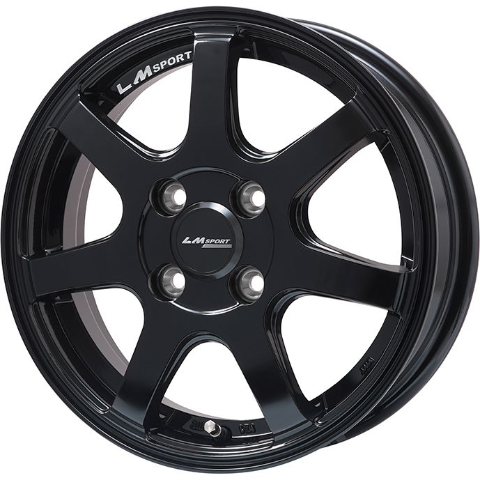 【新品 軽自動車】ハスラー デリカミニ(4WD) スタッドレスタイヤ ホイール4本セット 165/60R15 ブリヂストン ブリザック WZ-1 レアマイスター LMスポーツ LM-07(グロスブラック) 5J 15インチ(送料無料)
