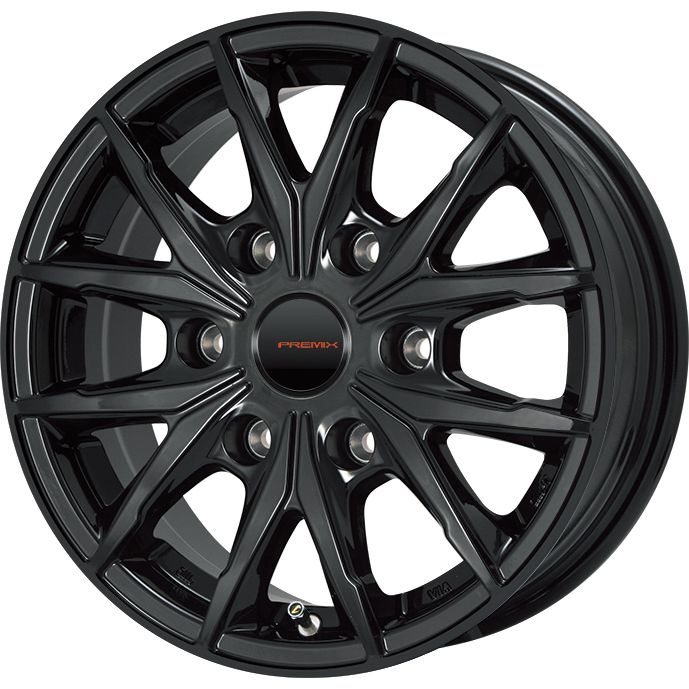 【ホイール単品4本セット】 PREMIX プレミックス HC2x6(グロスブラック) 6.5J 16インチ(送料無料)