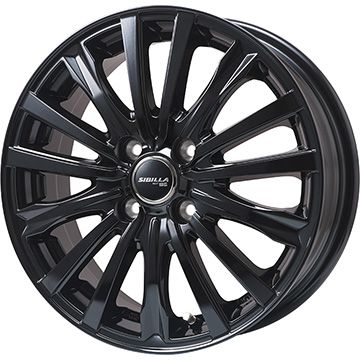 【新品国産車用4穴100】 夏タイヤ ホイール4本セット 185/65R15 ミレバー ミレコンフォート MP071(限定) トピー シビラ NEXT W-5 グロスブラック【限定】 5.5J 15インチ(送料無料)