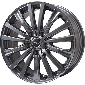 【新品国産5穴100車】 スタッドレスタイヤ ホイール4本セット 205/60R16 グリップマックス アイスX BSW ブラックサイドウォール(限定) トピー シビラ NEXT W-5 ディープグレー【限定】 6.5J 16インチ(送料無料)