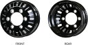 【取付業者様限定】CLIMATE ブラックウルフ ブラック&マシニング 6.00-17.5 インセット/アウトセット115/135 PCD222.25 トラック・バス専用 鍛造アルミホイール1本(2)