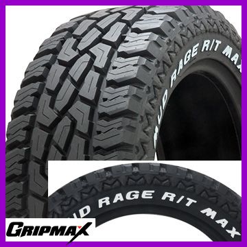 【2本セット 送料無料】 GRIPMAX グリップマックス マッドレイジR/T MAX RWL ホワイトレター(限定) 195/80R15 96Q タイヤ単品