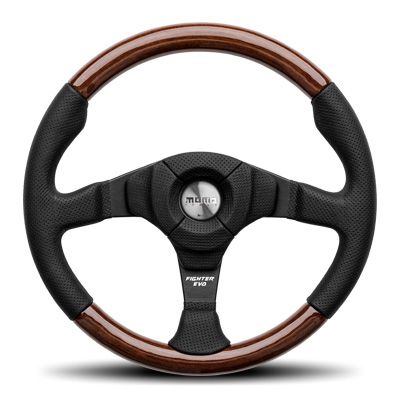 【正規輸入品】MOMO モモ ステアリング ハンドル FIGHTER EVO LEATHER＆WOO