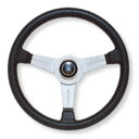 送料無料（一部離島除く） NARDI ナルディ ステアリング CLASSIC ブラックレザー/シルバースポーク（34φ）