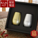金婚式 プレゼント お祝い 両親 名入れ 【 メタリックカラー グラス ペア セット ( ゴールド / シルバー )】 還暦祝い 女性 男性 母 父 誕生日 結...