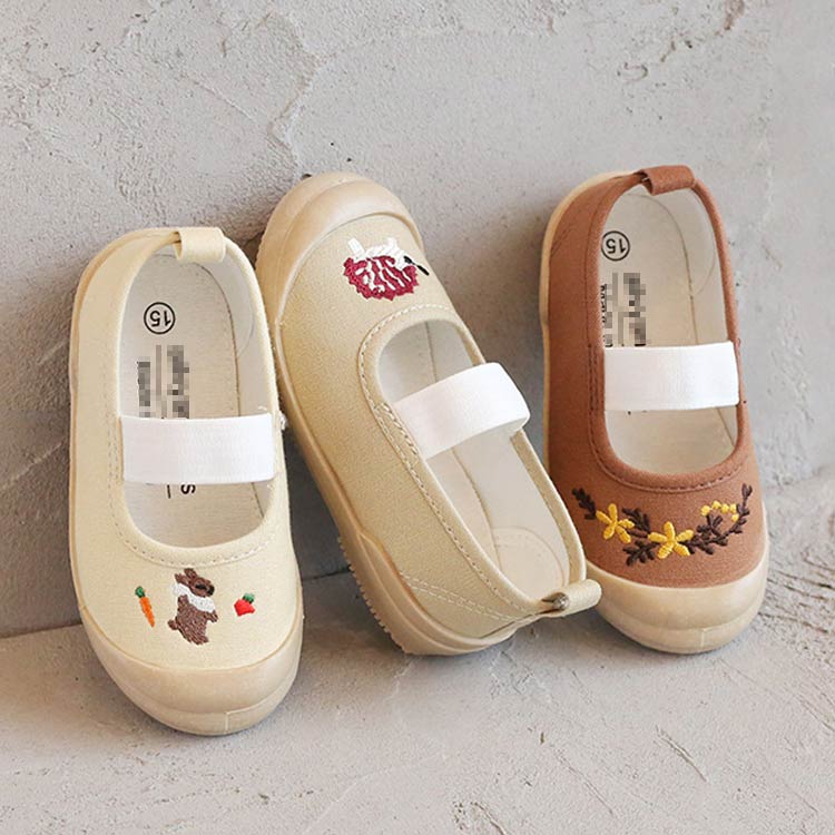 靴 うわばき 刺繍 幼稚園 上履き マニュアル柄 花柄 かわいい 女の子 上履き 子供...