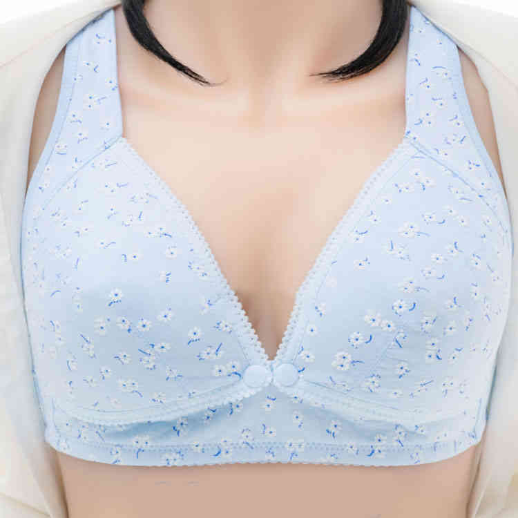 ゆったり 産前から産後まで対応、延長ホック付き！授乳ブラ 前開き マタニティブラ...