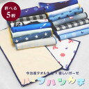 今治産タオル生地使用 ハンカチ 選べる5枚セット 日本製 綿100% 10.5cm×20cm ハーフサイズ 男の子 女の子 子供 おしゃれ かわいい 肌に優しい...