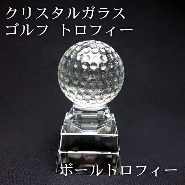Baccarat - ゴルフコンペ ゴルフボール 表彰トロフィー クリスタル ガラス 名入れ無料 ホールインワン 優勝 ベスグロ ドラコン 記念品 sb-1-golf