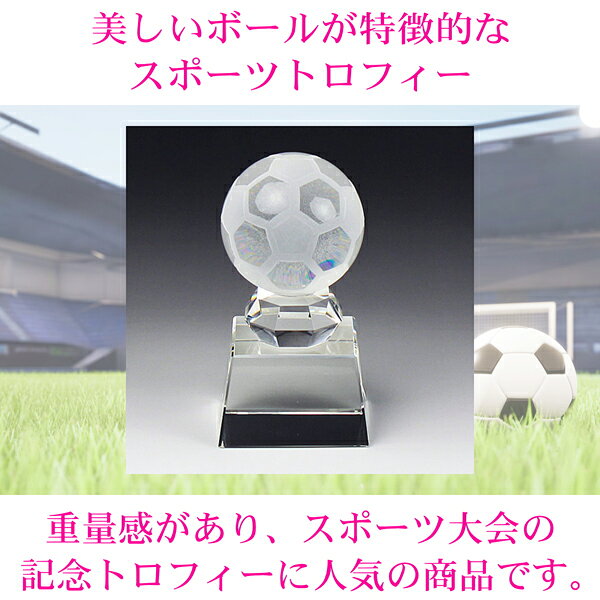 サッカーボールトロフィー クリスタル サッカー(小)大会 賞品 景品 サッカー部 チーム 先生 コーチ 監督 キャプテン プレゼント 部活 引退 卒業 卒部 フットサル 優勝 表彰 最優秀選手賞 MVP 監督賞 記念品 得点王 ハットトリック スポーツ ガラス sb-1-soccer-c [2]