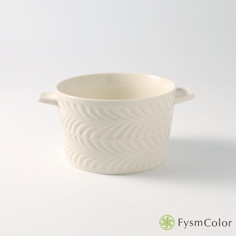 【波佐見焼】ローズマリー Tボウル／ココット／cocotte／bowl｜アイボリー／ivory／白／white｜スープボウル お菓子小鉢 サラダ小鉢｜持ちやすい シンプル｜φ10.8cm×H6.9cm／取っ手までW14.2cm《税込3,980円以上で送料無料》